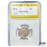 1916 Buffalo Nickel PGA MS64