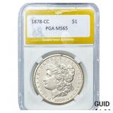 1878-CC Morgan Silver Dollar PGA MS65