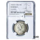1902-SO Chile Silver 50 Centavos NGC VF Details