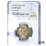 1902-SO Chile Silver 50 Centavos NGC XF Details