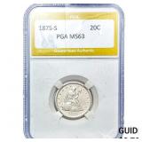 1875-S Twenty Cent Piece PGA MS63