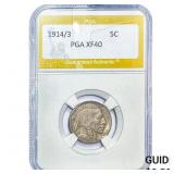 1914/3 Buffalo Nickel PGA XF40