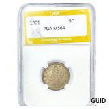 1901 Liberty Victory Nickel PGA MS64