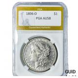 1896-O Morgan Silver Dollar PGA AU58