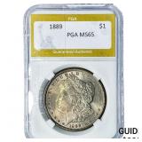 1889 Morgan Silver Dollar PGA MS65