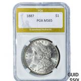1887 Morgan Silver Dollar PGA MS65