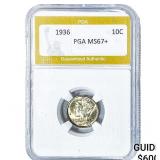 1936 Mercury Silver Dime PGA MS67+