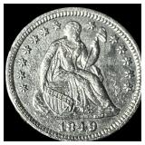 1849 Silver Seated Liberty Half Dime HIGH GRADE