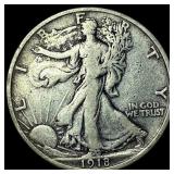 1918 Walking Liberty Half Dollar NEARLY  UNCIRCUL