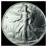 1940-S Silver Walking Liberty Half Dollar UNCIRCUL