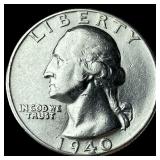 1940 Silver Washington Quarter UNCIRCULATED