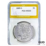 1889-S Morgan Silver Dollar PGA MS63