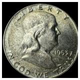 1953-S Silver Franklin Half Dollar CHOICE BU