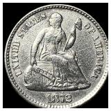 1872 Silver Half Dime CLOSELY UNCIRCULATED