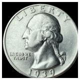1939 Silver Washington Quarter UNCIRCULATED