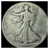 1919-S Silver Walking Liberty Half Dollar NICELY C