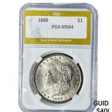 1888 Morgan Silver Dollar PGA MS64