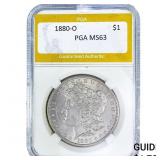 1880-O Morgan Silver Dollar PGA MS63