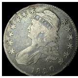 1820 Capped Bust Half Dollar LIGHTLY CIRCULATED