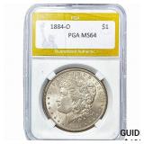 1884-O Morgan Silver Dollar PGA MS64