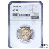 1953-S Washington Silver Quarter NGC MS66
