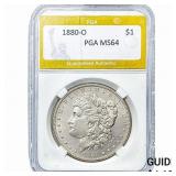 1880-O Morgan Silver Dollar PGA MS64