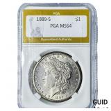 1889-S Morgan Silver Dollar PGA MS64