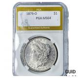 1879-O Morgan Silver Dollar PGA MS64