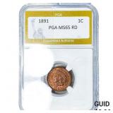 1891 Indian Head Cent PGA MS65RD