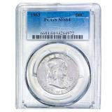 1963 Franklin Half Dollar PCGS MS64