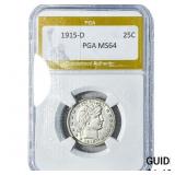 1915-D Barber Quarter PGA MS64