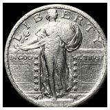 1927-S Silver Standing Liberty Quarter CHOICE AU