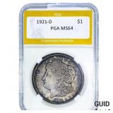 1921-D Morgan Silver Dollar PGA MS64