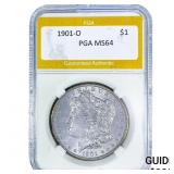 1901-O Morgan Silver Dollar PGA MS64