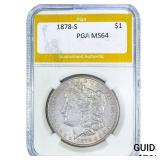 1878-S Morgan Silver Dollar PGA MS64