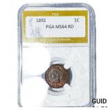 1892 Indian Head Cent PGA MS64RD