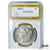 1885-S Morgan Silver Dollar PGA MS63
