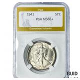 1941 Walking Liberty Half Dollar PGA MS66+