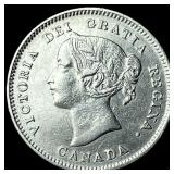 1901 Canada Silver 5 Cents CHOICE BU