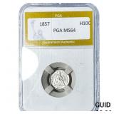 1857 Seated Liberty Half Dime PGA MS64