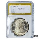 1882-S Morgan Silver Dollar PGA MS64