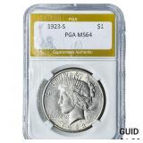 1923-S Silver Peace Dollar PGA MS64