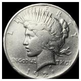1921 Silver Peace Dollar CLOSELY UNCIRCULATED