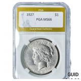 1927 Silver Peace Dollar PGA MS66