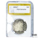1808/7 Capped Bust Half Dollar PGA Genuine