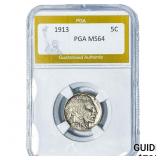 1913 Buffalo Nickel PGA MS64