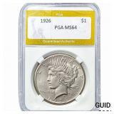 1926 Silver Peace Dollar PGA MS64