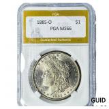 1885-O Morgan Silver Dollar PGA MS66