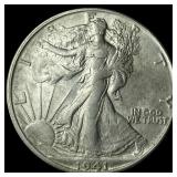 1941-S Silver Walking Liberty Half Dollar UNCIRCUL