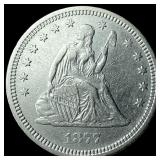 1877-S Silver Seated Liberty Quarter CLOSELY UNCIR
